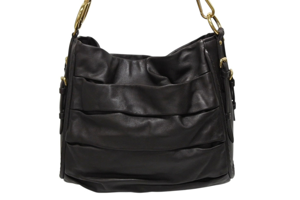 Dior Leather Hobo Handbag Christian Brown